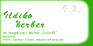 ildiko werber business card